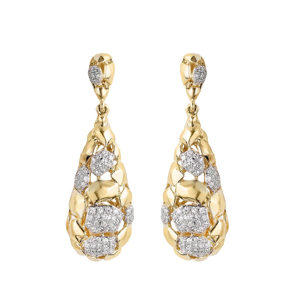 EFFY 14K YELLOW GOLD DIAMOND EARRINGS
