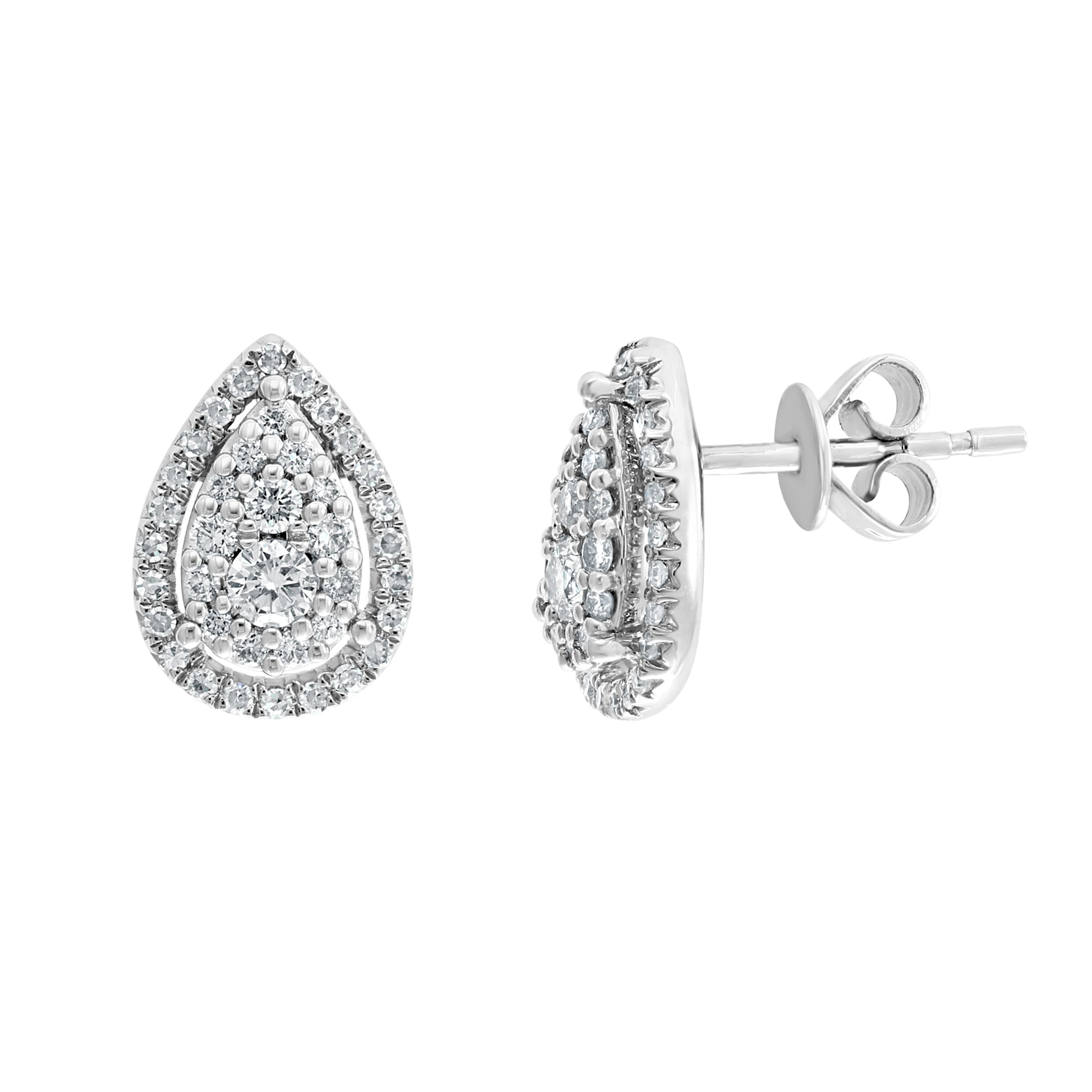Effy 14K White Gold Diamond Earrings