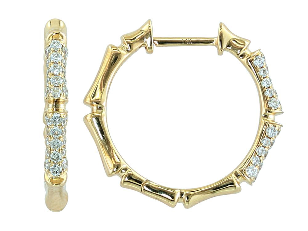 EFFY 14K YELLOW GOLD DIAMOND EARRINGS