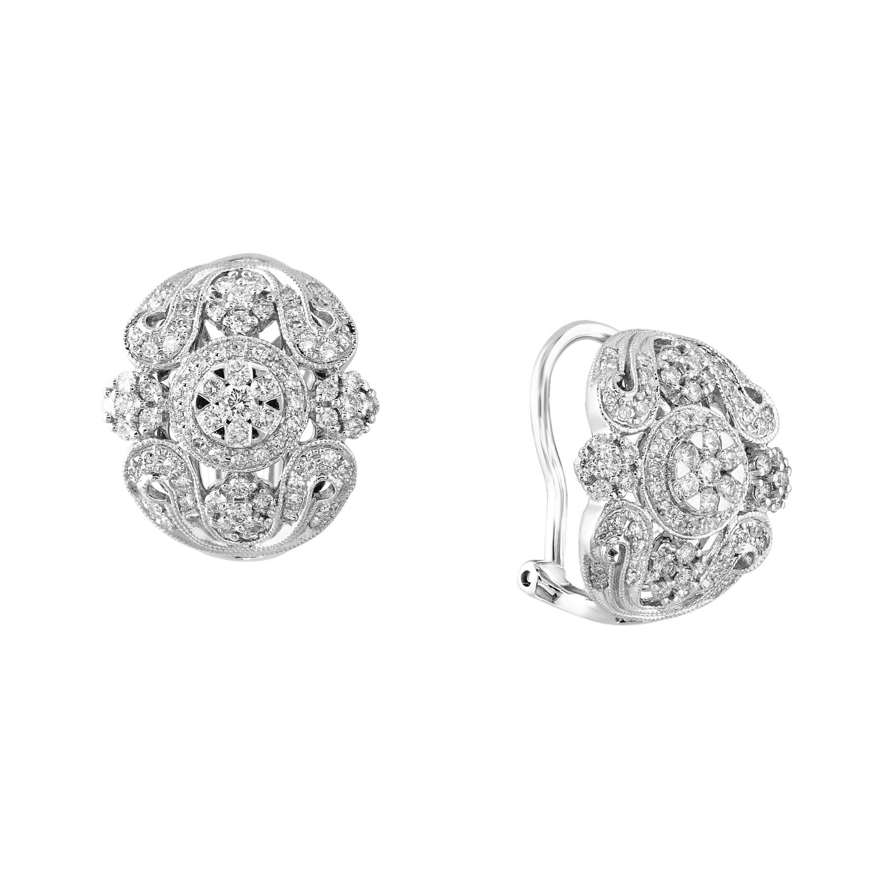 Effy 14K White Gold Diamond Earrings
