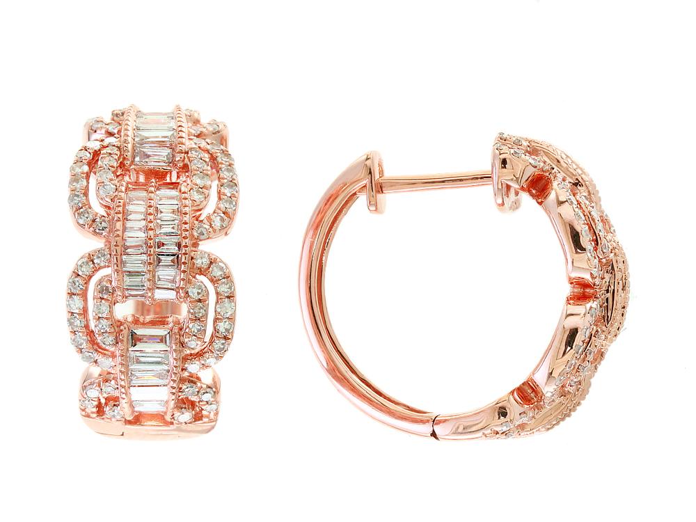 EFFY 14K ROSE GOLD DIAMOND EARRINGS