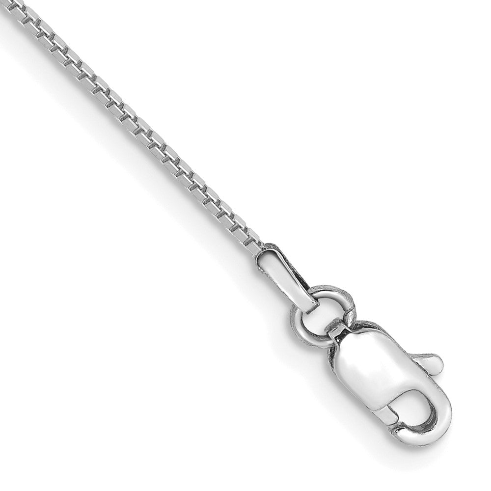 14k WG .90mm Box Chain Anklet