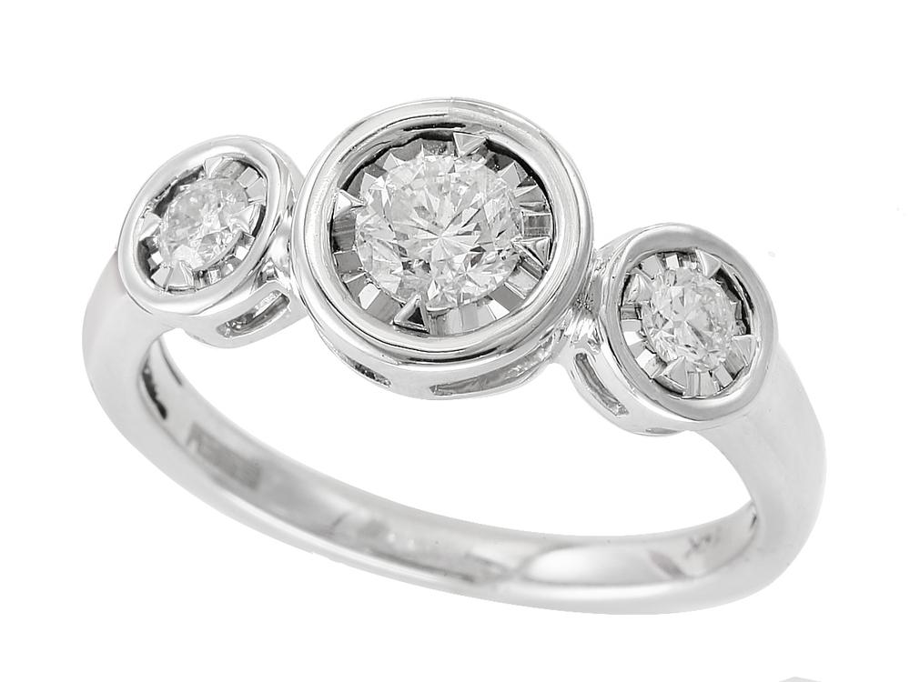 EFFY 14K WHITE GOLD DIAMOND RING