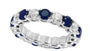 EFFY 14K WHITE GOLD DIAMOND,NATURAL SAPPHIRE RING