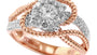 EFFY 14K WHITE and ROSE GOLD DIAMOND RING