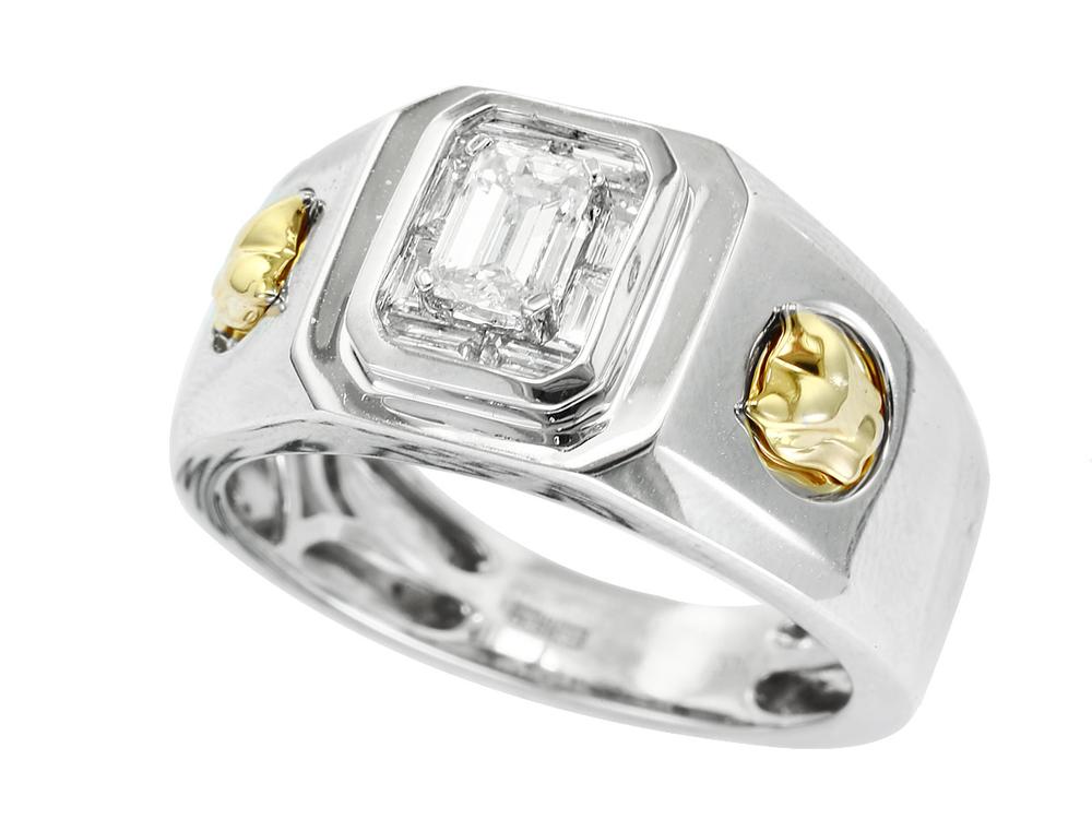 EFFY 14K WHITE and YELLOW GOLD DIAMOND RING