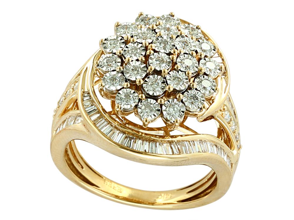 EFFY 14K WHITE and YELLOW GOLD DIAMOND RING