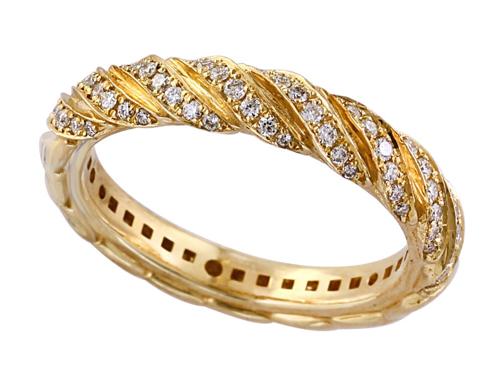 EFFY 18K Y/G DIAMOND RING