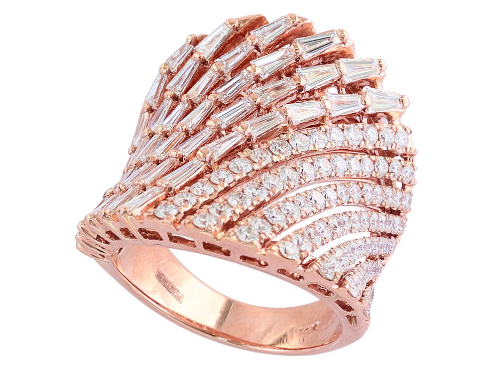 EFFY 14K ROSE GOLD DIAMOND RING