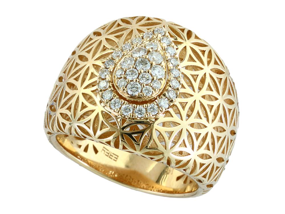 EFFY 14K YELLOW GOLD DIAMOND RING