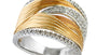 EFFY 14K WHITE and YELLOW GOLD DIAMOND RING