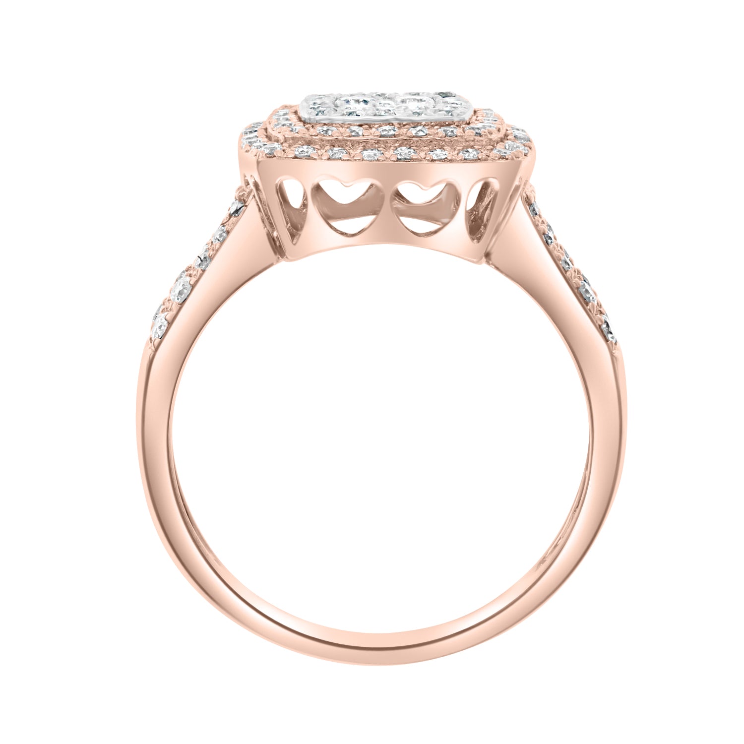 Effy 14K Wht/Rose Gd Diamond Ring