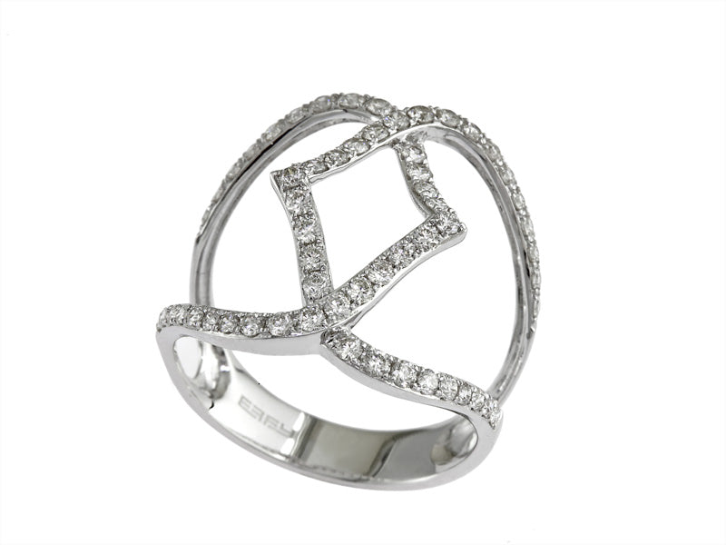 EFFY 14K WHITE GOLD DIAMOND RING