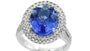 EFFY 14K WHITE GOLD DIAMOND,TANZANITE RING