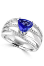 Effy 14K White Gold Diamond,Tanzanite Ring
