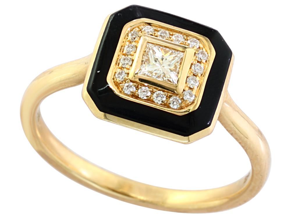 EFFY 14K YELLOW GOLD DIAMOND RING