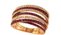 EFFY 14K ROSE GOLD DIAMOND,NATURAL RUBY RING