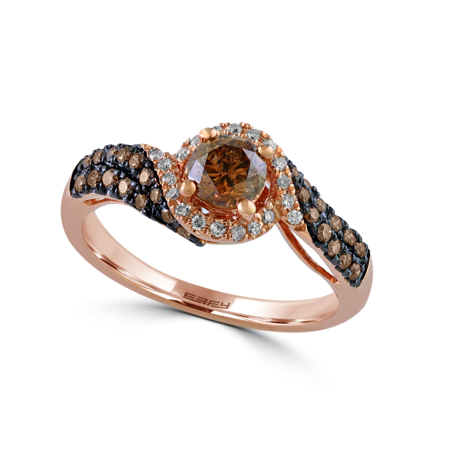 Effy 14K Rose Gold Diamond,Espresso Diamond, Ring