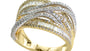 EFFY 14K WHITE and YELLOW GOLD DIAMOND RING