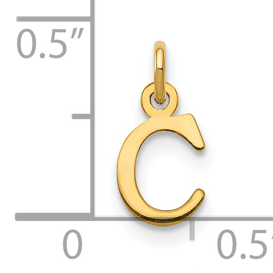 14ky Cutout Letter C Initial Pendant