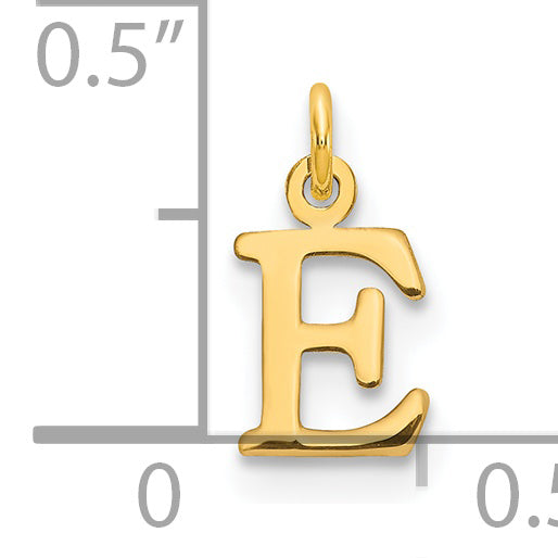 14ky Cutout Letter E Initial Pendant