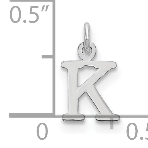 14kw Cutout Letter K Initial Pendant