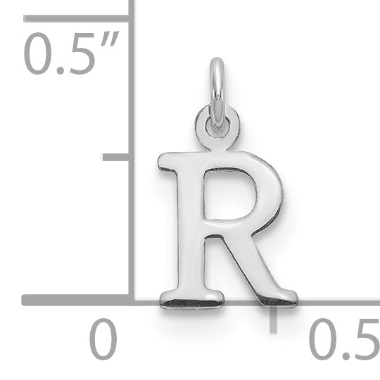 14kw Cutout Letter R Initial Pendant