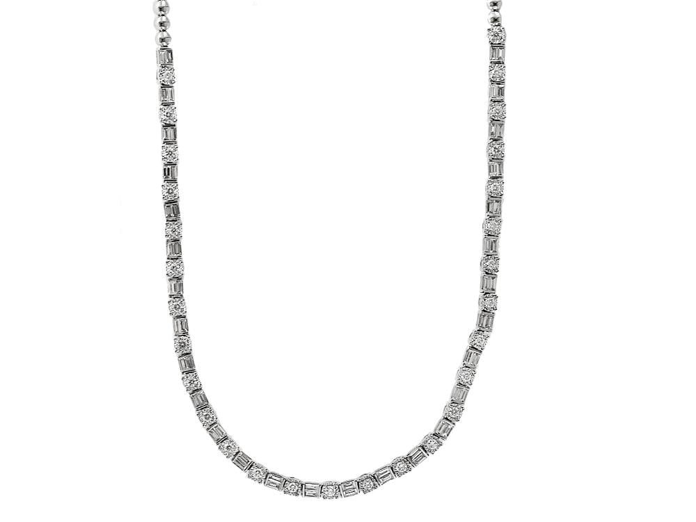 EFFY 14K WHITE GOLD DIAMOND NECKLACE
