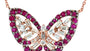 EFFY 14K ROSE GOLD DIAMOND,NATURAL RUBY NECKLACE