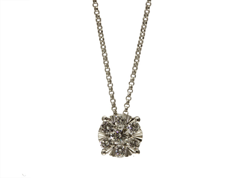 EFFY 14K WHITE GOLD DIAMOND NECKLACE