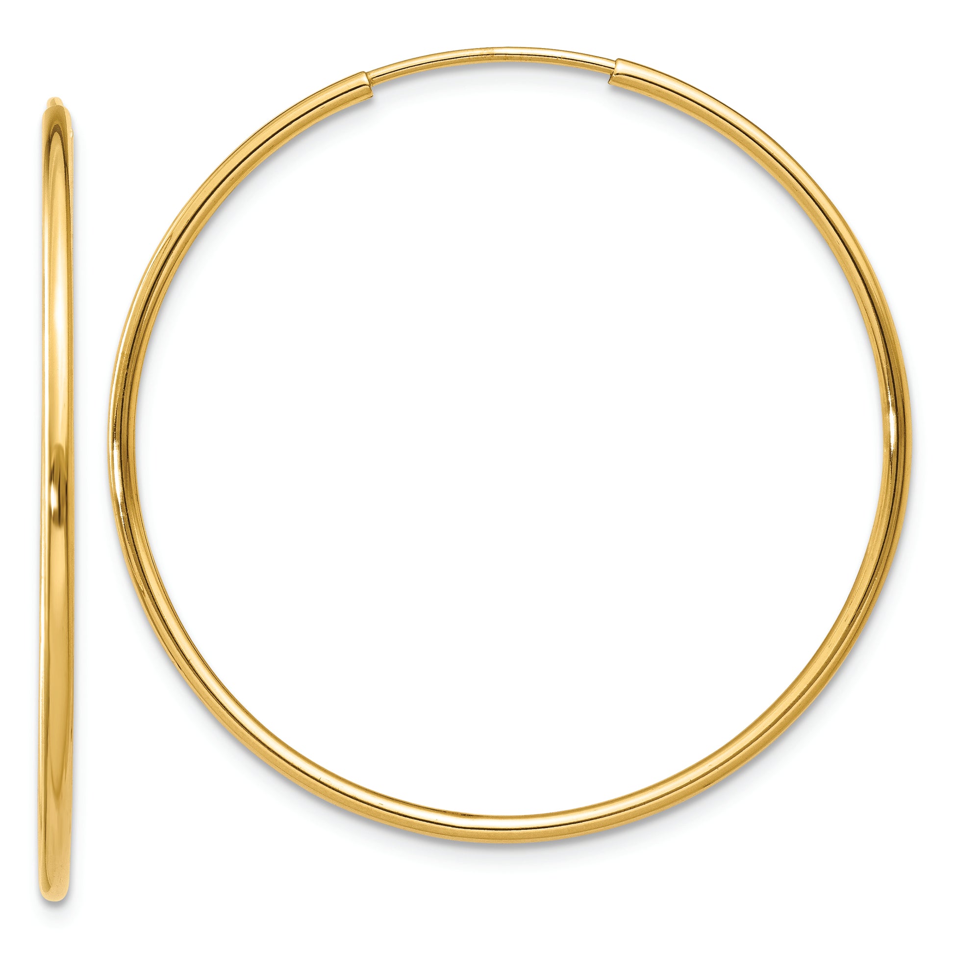 14k 1.20mm Endless Hoop Earring