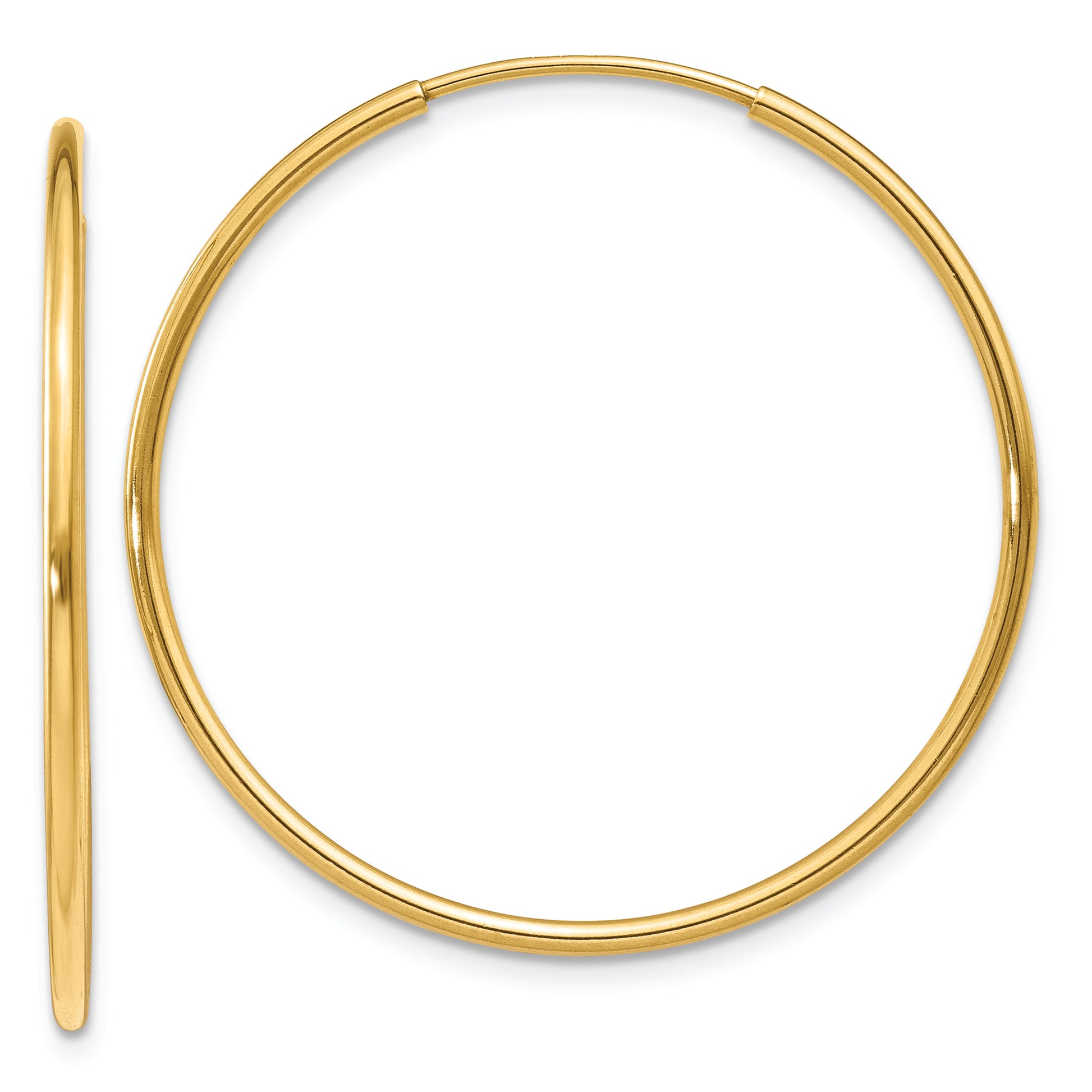 14k 1.20mm Endless Hoop Earring