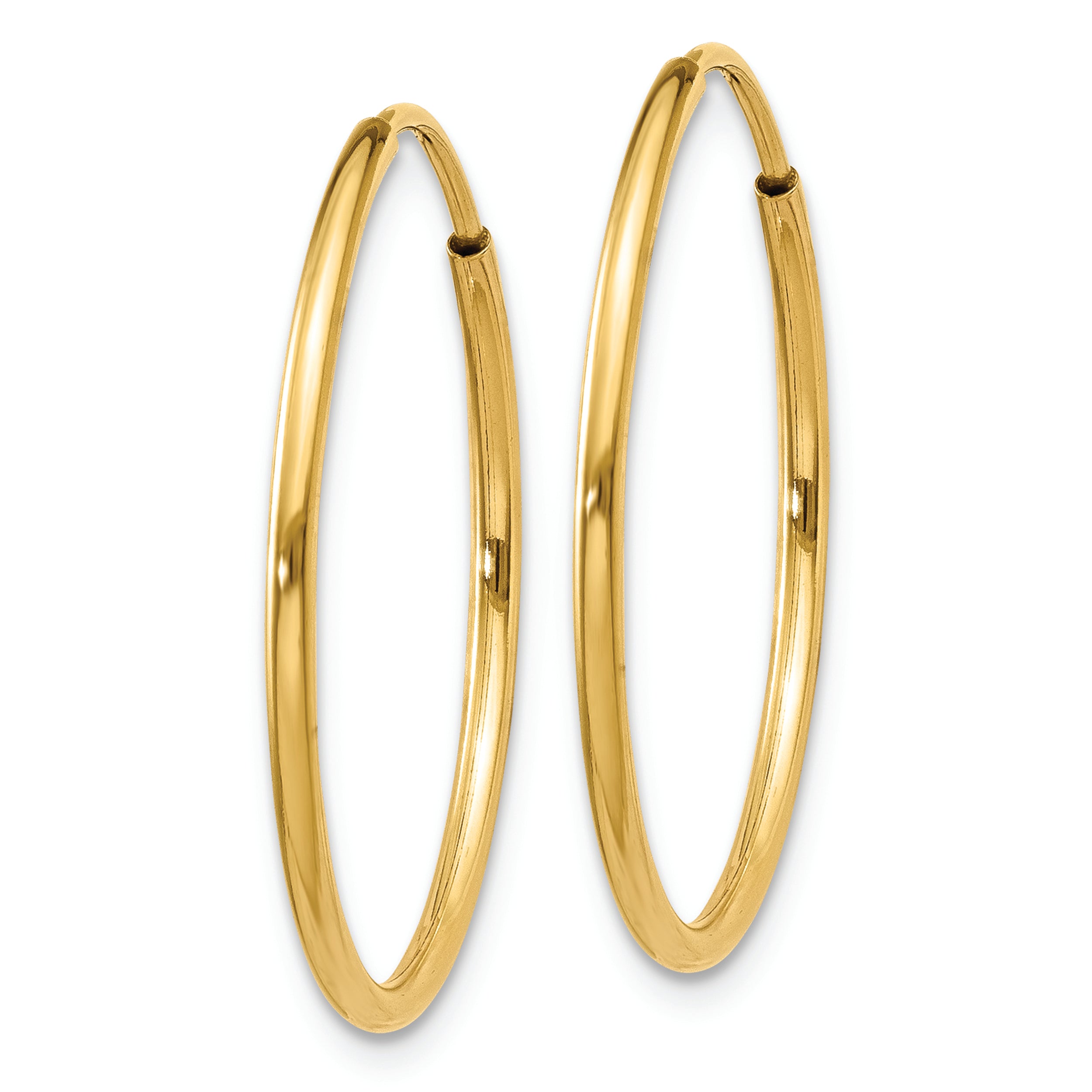 14k 1.20mm Endless Hoop Earring