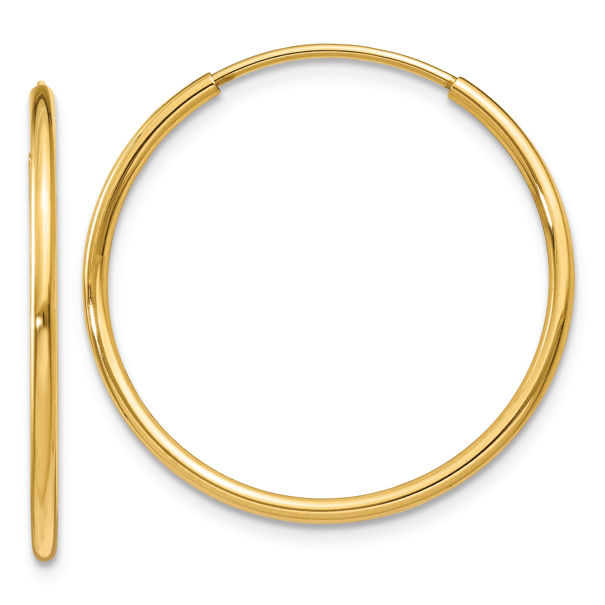 14k 1.20mm Endless Hoop Earring
