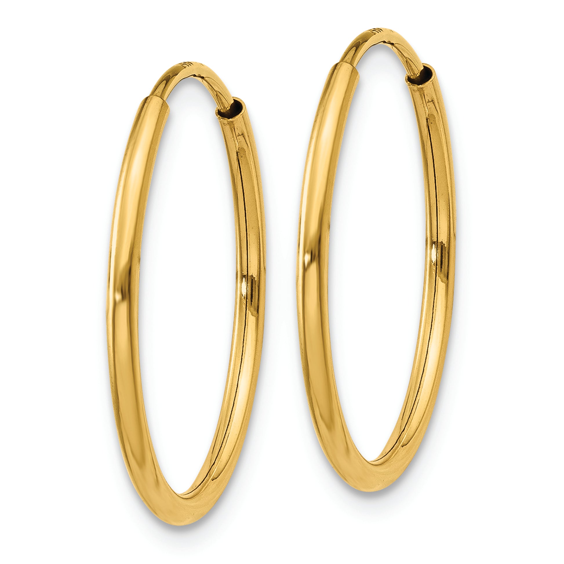 14k 1.20mm Endless Hoop Earring