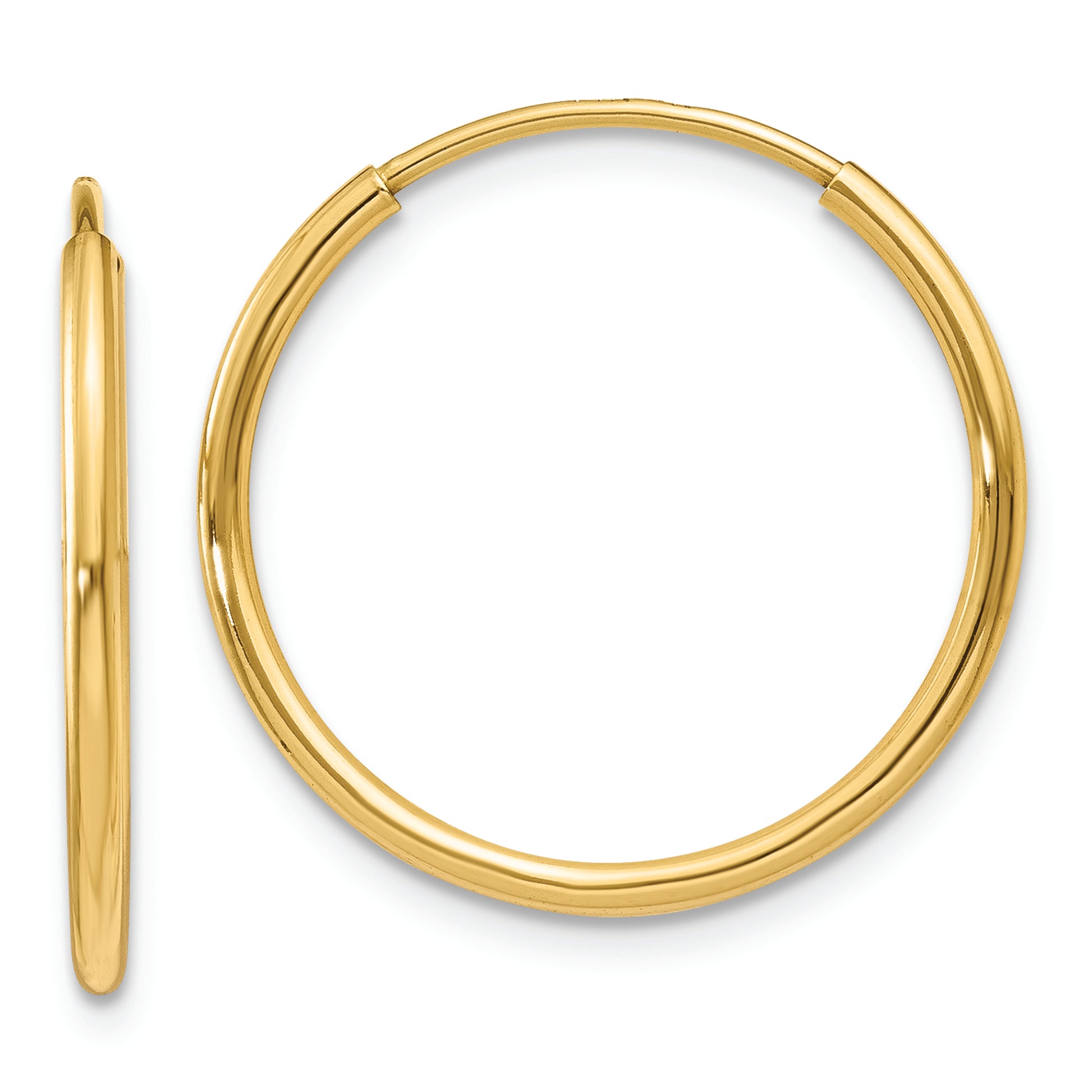 14k 1.20mm Endless Hoop Earring