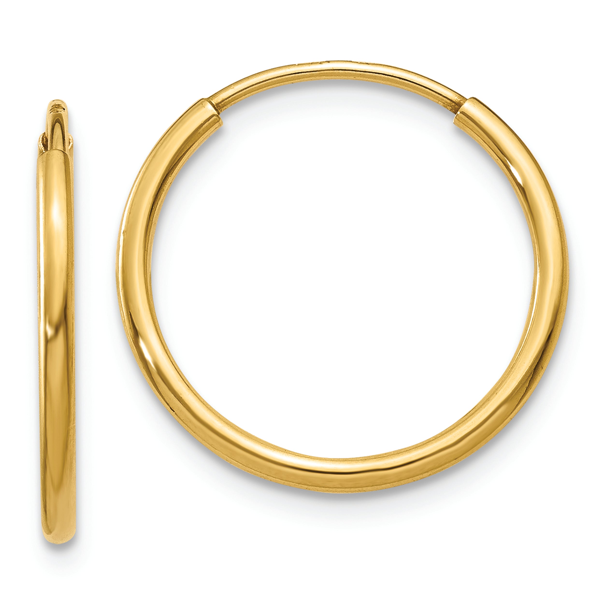 14k 1.20mm Endless Hoop Earring