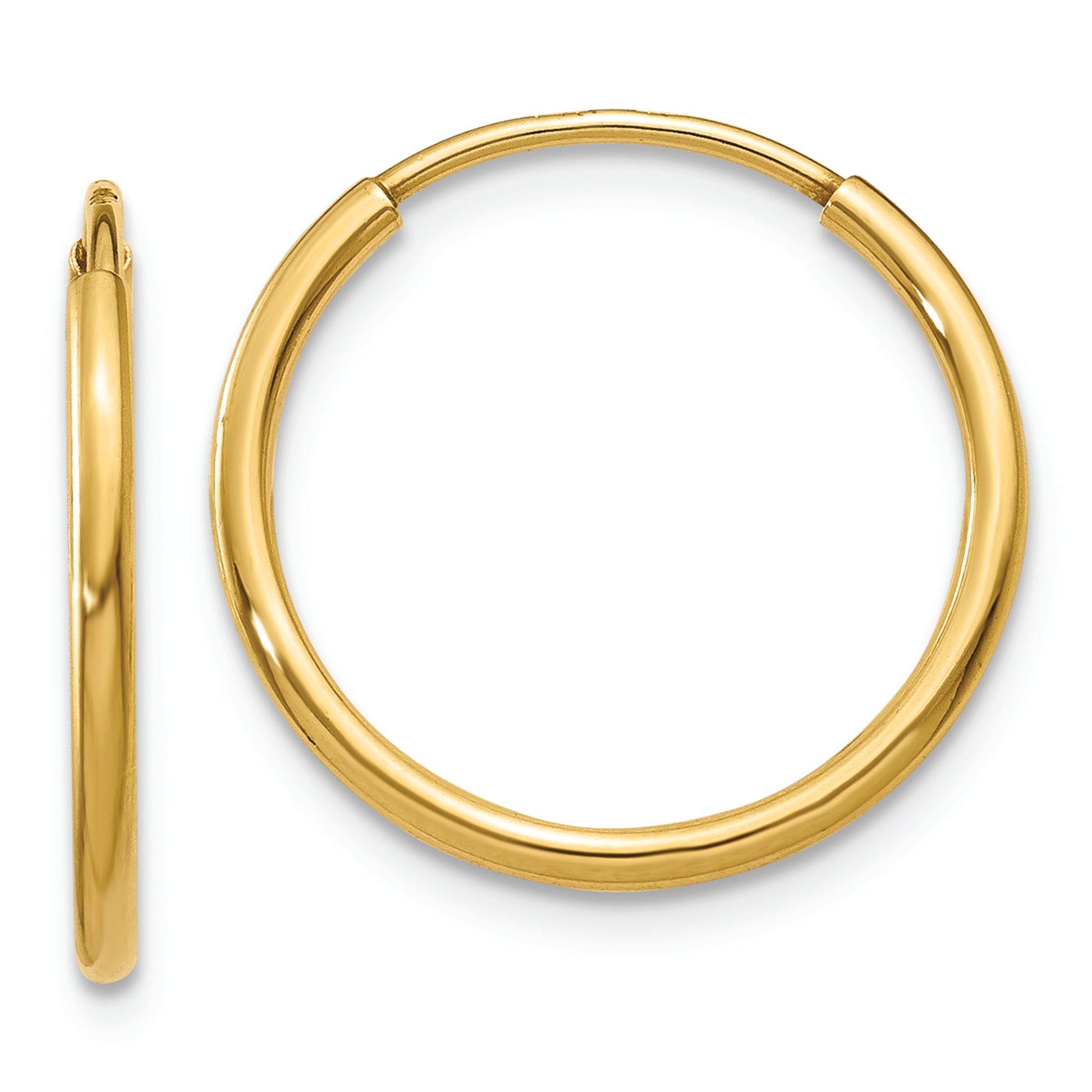 14k 1.20mm Endless Hoop Earring