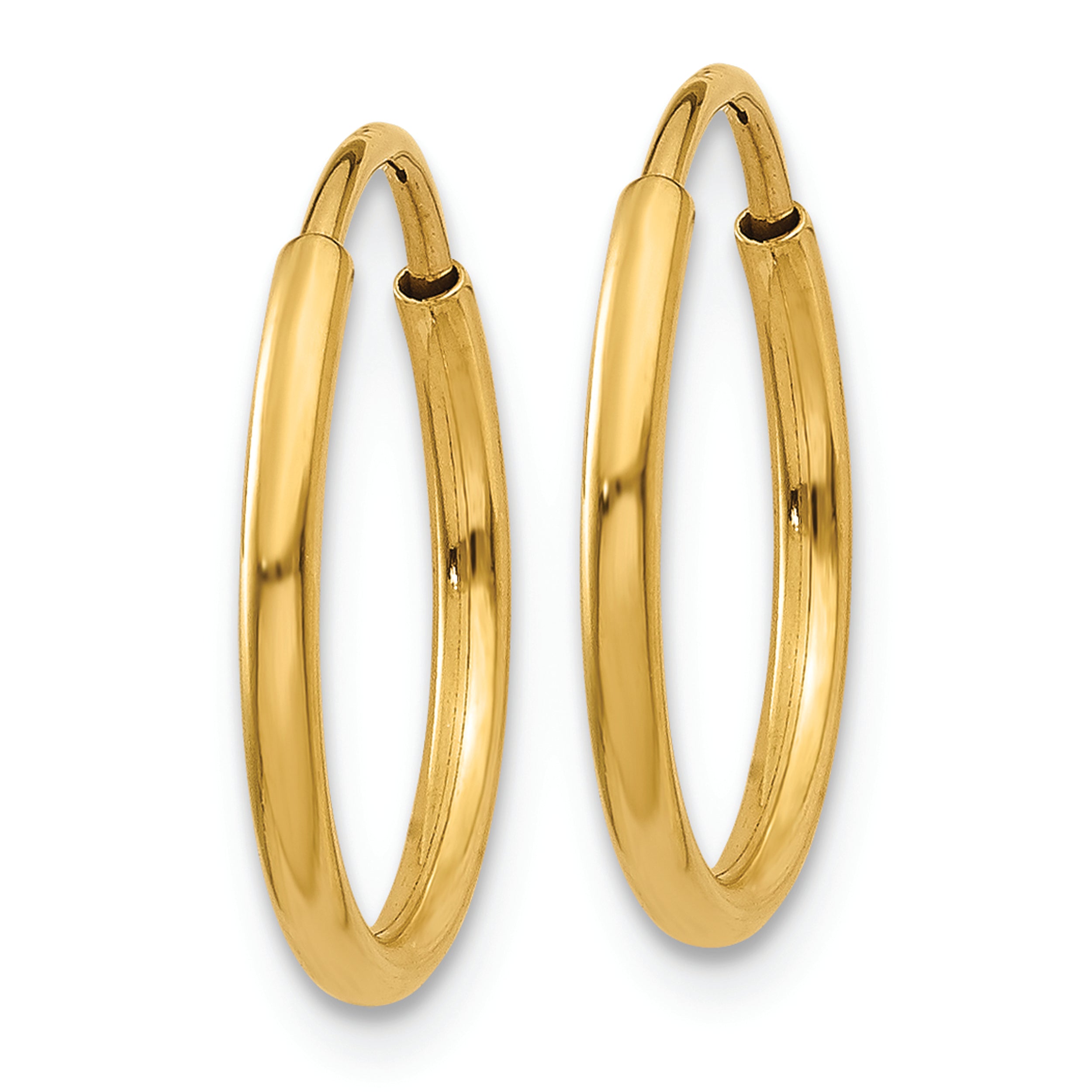 14k 1.20mm Endless Hoop Earring