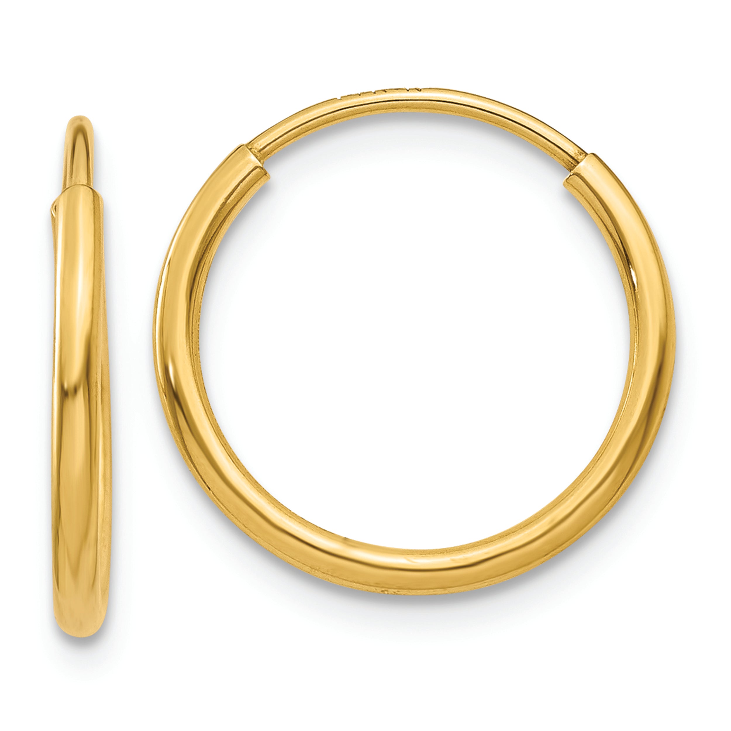 14k 1.20mm Endless Hoop Earring