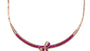 EFFY 14K ROSE GOLD DIAMOND,NATURAL RUBY NECKLACE