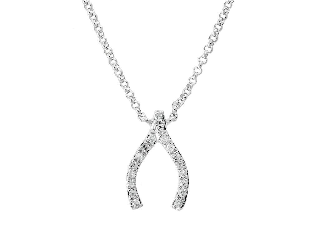 EFFY 14K WHITE GOLD DIAMOND NECKLACE