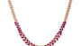 EFFY 14K ROSE GOLD DIAMOND,NATURAL RUBY NECKLACE