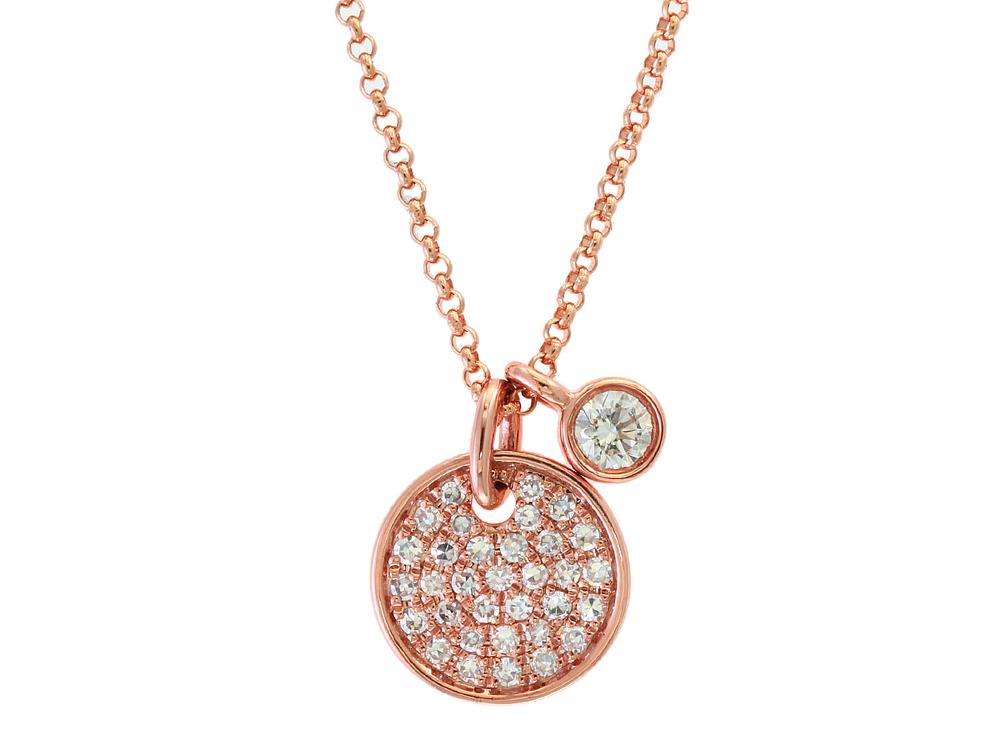 EFFY 14K ROSE GOLD DIAMOND NECKLACE