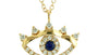 EFFY 14K YELLOW GOLD DIAMOND,NATURAL SAPPHIRE NECKLACE