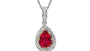EFFY 14K WHITE and YELLOW GOLD DIAMOND,RUBELLITE PENDANT