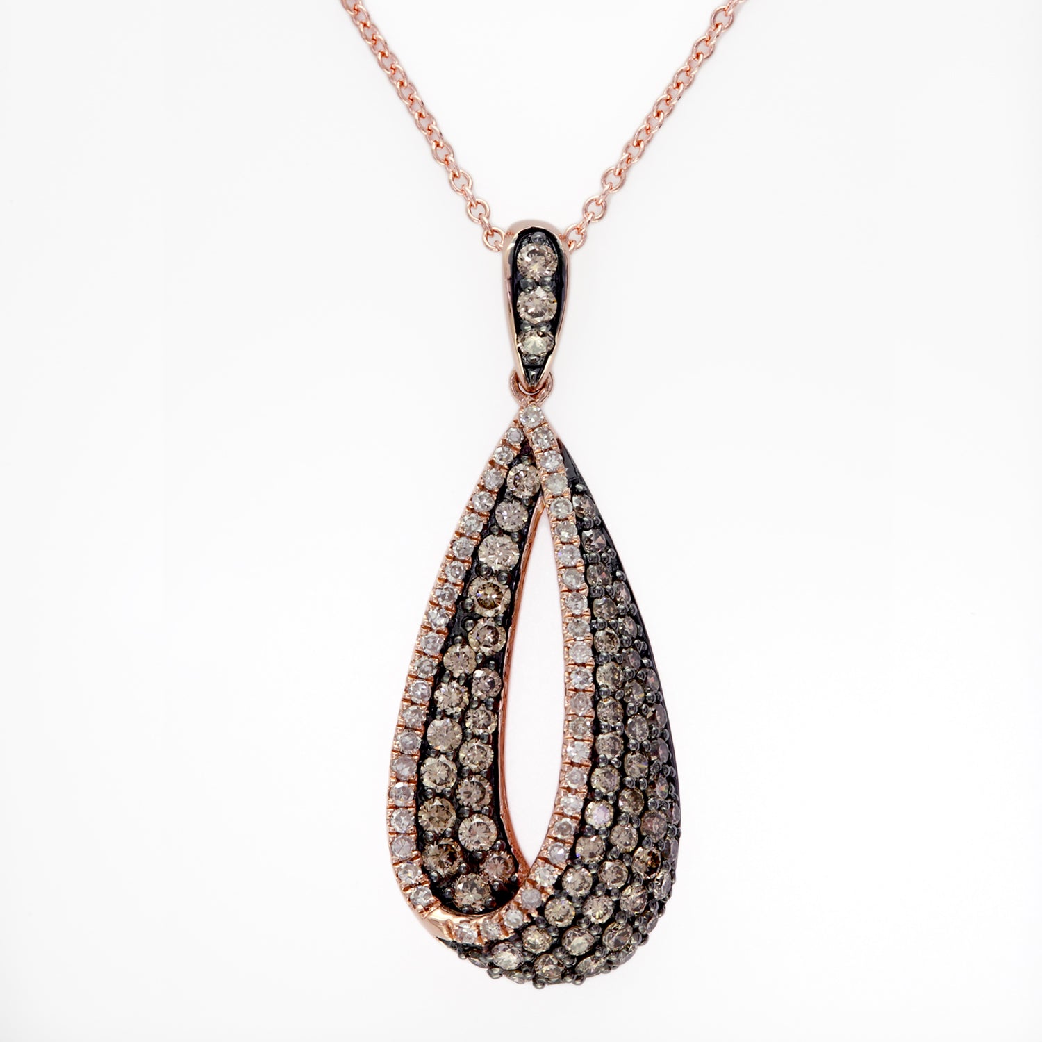 Effy 14K Rose Gold Diamond,Espresso Diamond, Pendant