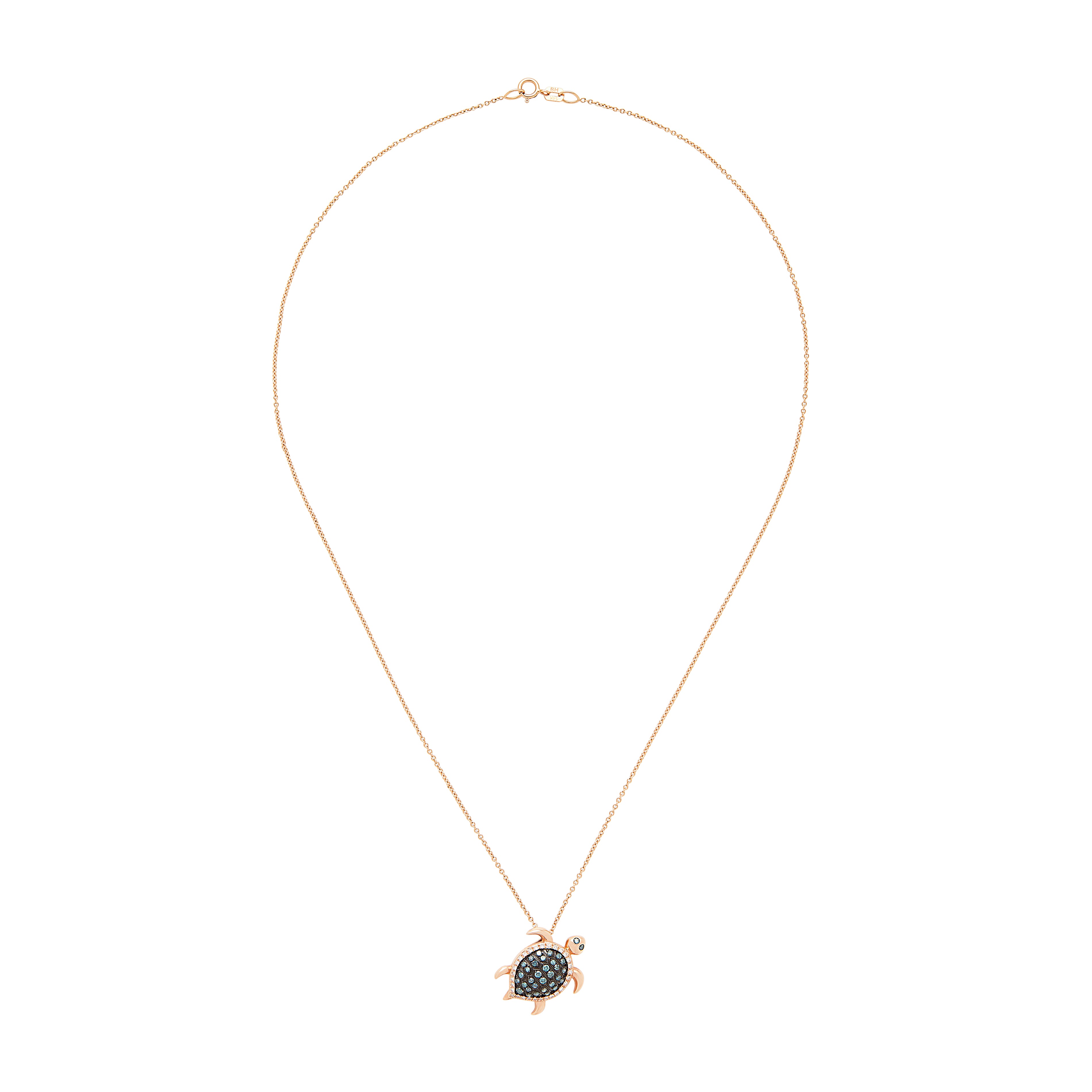 Effy 14K Rose Gold Diamond, Blue Diamond, Pendant
