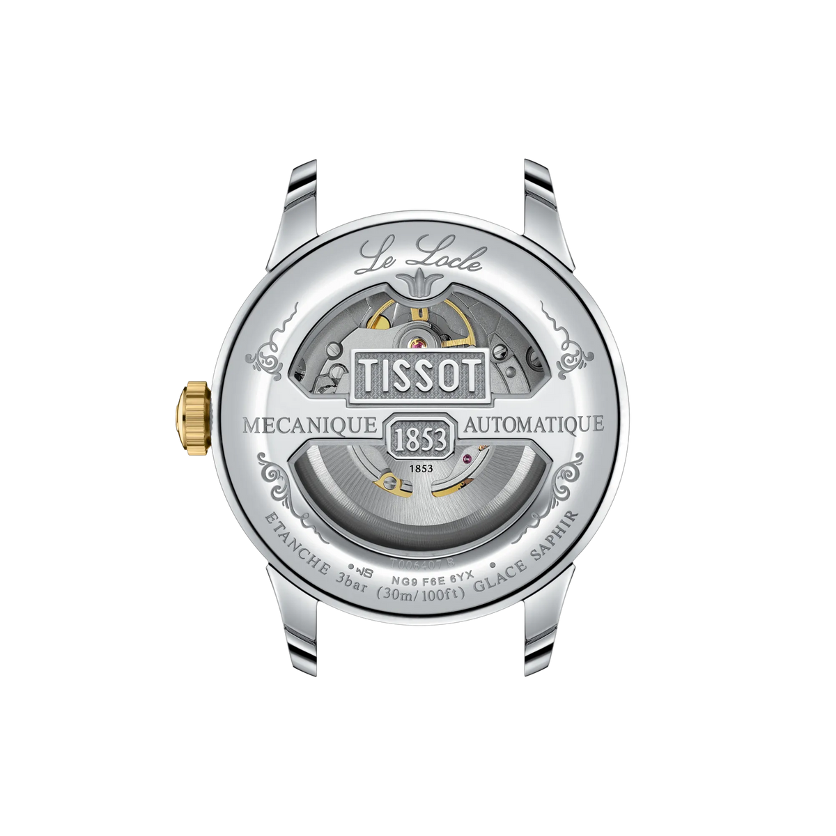 Tissot Le Locle 39.3mm T006.407.22.093.00 — detail view