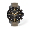 Black dial · Brown strap